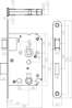 Afbeeldingen van INTERSTEEL Woningbouw toilet-/badkamerslot wit 63/8 mm 9540