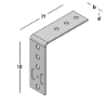 Afbeeldingen van GB Vloerhoek 175x180mm 60x5mm Zink-Magnesium