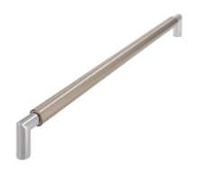 Afbeeldingen van Siro Meubelgreep metaal - boorafstand 320mm/L 332mm/H 37mm/B 16mm RVS effect/chroom 