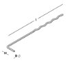 Afbeeldingen van GB UNI-L-spouwanker 170x30 Ø3 316 RVS