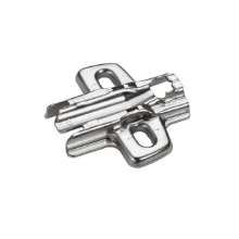 Afbeeldingen van Hettich Kruismontageplaat met hoogteverstelling m.b.v. slobgat, vernikkeld, Rijboring 37 x 32 mm, voor schroefbevestiging, dikte 5,0 mm