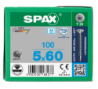 Afbeeldingen van Spax spaanplaatschroef - Ø5x60mm T20 - platkop RVS