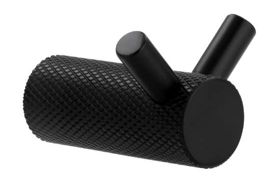 Afbeeldingen van Siro Kapstokhaak metaal - L 26mm/H 40mm/B 34mm mat zwart 