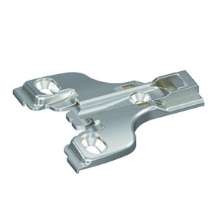 Afbeeldingen van Hettich Face-Frame-montageplaat met hoogteverstelling m.b.v. slobgat, vernikkeld, Rijboring 9.5 x 40 mm, voor schroefbevestiging, dikte 0,0 mm
