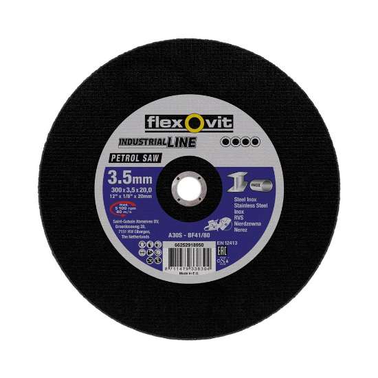 Afbeeldingen van Flexovit Doorslijpschijf - Ø300x3.5x20mm - staal en zachte metalen