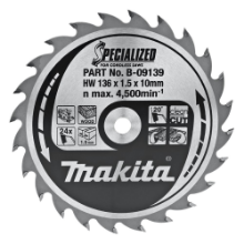 Afbeeldingen van Makita Zaagb Hout 136X10X1,5 24T 20G B-09139
