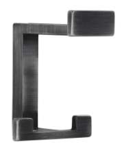 Afbeeldingen van Siro Kapstokhaak metaal - boorafstand 32mm/L 92mm/H 80mm/B 70mm antiek ijzer 