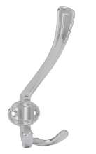 Afbeeldingen van Siro Kapstokhaak metaal - boorafstand 32mm/L 158mm/H 76mm/B 67mm - chroom glanzend 