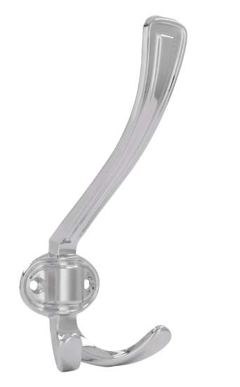 Afbeeldingen van Siro Kapstokhaak metaal - boorafstand 32mm/L 158mm/H 76mm/B 67mm - chroom glanzend 
