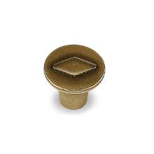 Afbeeldingen van Hettich Knop Barcino, H 25 mm, ø 30 mm, messingkleurig antiek