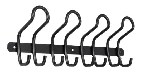 Afbeeldingen van Siro Haaklijst metaal - boorafstand 2x180mm/L 400mm/H 83mm/B 145mm - mat zwart 