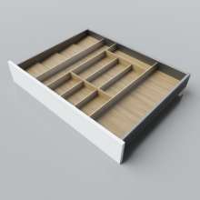 Afbeeldingen van Blum Bestekindeling voor kruidenpotjes Legrabox - corpusbreedte 700-900 diepte 600mm - fineer eiken/aluminium OL.EA6080S3BEST