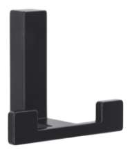 Afbeeldingen van Siro Kapstokhaak metaal - boorafstand 32mm/L 61mm/H 40mm/B 70mm mat zwart 