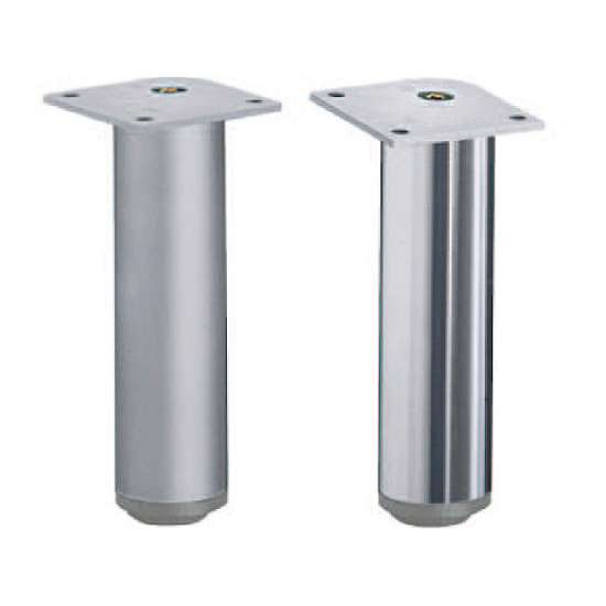 Afbeeldingen van Hettich Meubelvoet Lano RO, 80 mm zilver geëloxeerd