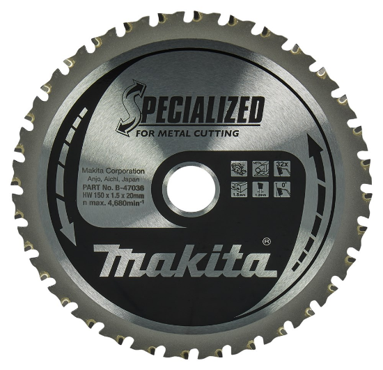 Afbeeldingen van Makita Zaagb Met. 150X20X1,5 32T 0Gr B-47036