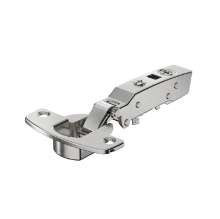 Afbeeldingen van Hettich Sensys scharnier voor dikke deuren, deurdikte tot 32 mm, met geïntegreerde demping (Sensys 8631i), vernikkeld, opliggend, Openingshoek  95°, voor schroefbevestiging (-)