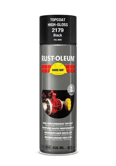 Afbeeldingen van Rustoleum spray 2179 zwart ral9005 500ml