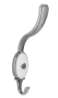 Afbeeldingen van Siro Kapstokhaak metaal - boorafstand 24mm/L 158mm/H 65mm/B 34mm antiek zilver/wit 