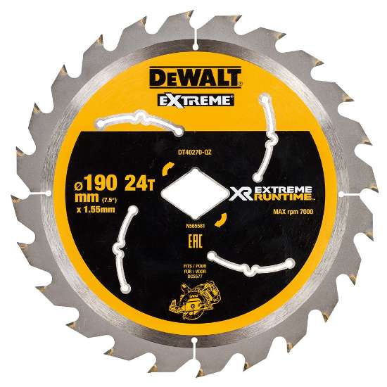 Afbeeldingen van DeWALT Cirkelzaagblad HM DT40270