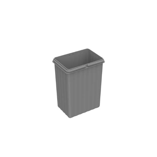 Afbeeldingen van Hettich Emmer 7,5 l, kunststof, grijs, B x T x H 222 x 155 x 295 mm, voor afvalsysteem Bin.it Easy