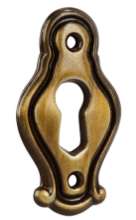 Afbeeldingen van Siro Sierschild metaal - boorafstand 31mm/L 46mm/H 3mm/B 26mm antiek messing 