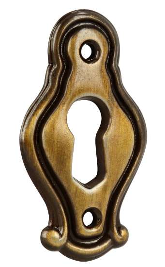 Afbeeldingen van Siro Sierschild metaal - boorafstand 31mm/L 46mm/H 3mm/B 26mm antiek messing 