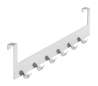 Afbeeldingen van Siro Deurkapstok metaal - met 6 haken L 375mm/H 38mm/B 100mm chroom glanzend 