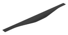 Afbeeldingen van Siro Handgreep metaal - L 495mm/H 43mm/B 13mm mat zwart 