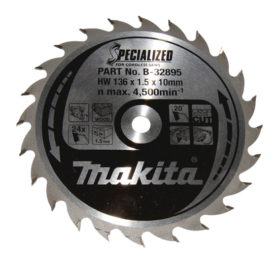 Afbeeldingen van Makita hm zaagb 136X10X1.5 24T A B-32895