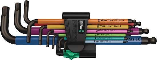 Afbeeldingen van Wera Stiftsleutelset kogelkop metrisch 950/9 SB BlackLaser Multicolour 1