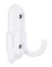 Afbeeldingen van Siro Kapstokhaak metaal - boorafstand 32mm/L 60mm/H 23mm/B 56mm - wit 