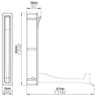Afbeeldingen van Siro Wasdroger metaal - L 93mm/H 19mm/B 13mm RVS effect 