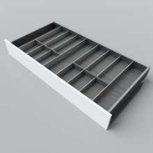 Afbeeldingen van Blum Bestekindeling Legrabox - corpusbreedte 950-1200 diepte 500mm - houtdecor zwart/aluminium OL.SA5010S1BEST