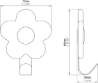 Afbeeldingen van Siro Kapstokhaak metaal - L 100mm/H 30mm/B 77mm geel/aluminium 