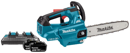 Afbeeldingen van Makita LXT 2x18 V Tophandle kettingzaag 30 cm DUC306PT2
