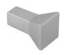 Afbeeldingen van Siro Meubelknop metaal - L 15mm/H 24mm/B 15mm - aluminium 
