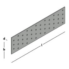 Afbeeldingen van GB koppelplaat - 80x300x2mm - sendzimir verzinkt
