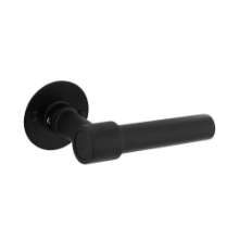 Afbeeldingen van INTERSTEEL Gatdeel L-model recht + ronde platte rozet 50x2mm rvs/zwart 1670