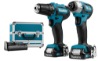 Afbeeldingen van Makita combiset Boor- en Slagschroefmachine CLX224SAX1 - 12v Max 2x 2,0Ah li-on accu - inclusief Lader in aluminium koffer 