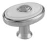 Afbeeldingen van Siro Meubelknop metaal - L 32mm/H 24mm/B 32mm chroom glanzend/wit 