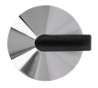 Afbeeldingen van Siro Deurstop metaal - L 39mm/H 25mm/B 43mm - chroom glanzend/zwart 