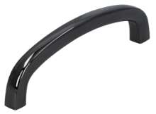 Afbeeldingen van Siro Meubelgreep metaal - boorafstand 96mm/L 104mm/H 28mm/B 8mm zwart chroom glanzend 
