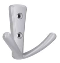 Afbeeldingen van Siro Kapstokhaak metaal - boorafstand 25mm/L 71mm/H 40mm/B 76mm - aluminium 