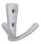 Afbeeldingen van Siro Kapstokhaak metaal - boorafstand 25mm/L 71mm/H 40mm/B 76mm - aluminium 