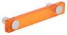 Afbeeldingen van Siro Meubelgreep kunststof - boorafstand 96mm/L 126mm/H 26mm/B 20mm oranje/aluminium 