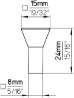 Afbeeldingen van Siro Meubelknop metaal - L 15mm/H 24mm/B 15mm - aluminium 