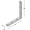 Afbeeldingen van GB Dorpelhoek zwaar 175x175mm 25x4mm Zink-Magnesium