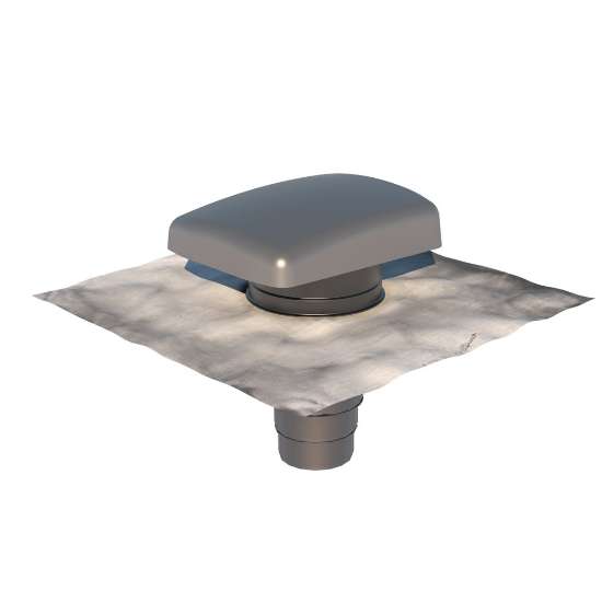 Afbeeldingen van Ubbink rioolontluchtingspan RVT 200 Universeel - Ø160mm - kunststof grijs