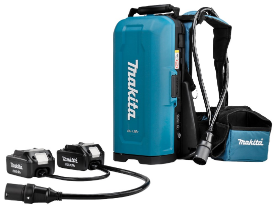 Afbeeldingen van Makita Ruggedragen accustation - 2x 18V adapters - zonder accu's - in doos