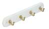 Afbeeldingen van Siro Sleutelhouder kunststof - boorafstand 208mm/L 240mm/H 29mm/B 36mm - wit/messing 
